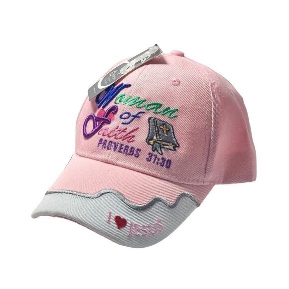 Swanson Christian Supply Set of 4 “Women of Faith” Christian Pink Cap Hat NEW - Picture 2 of 8